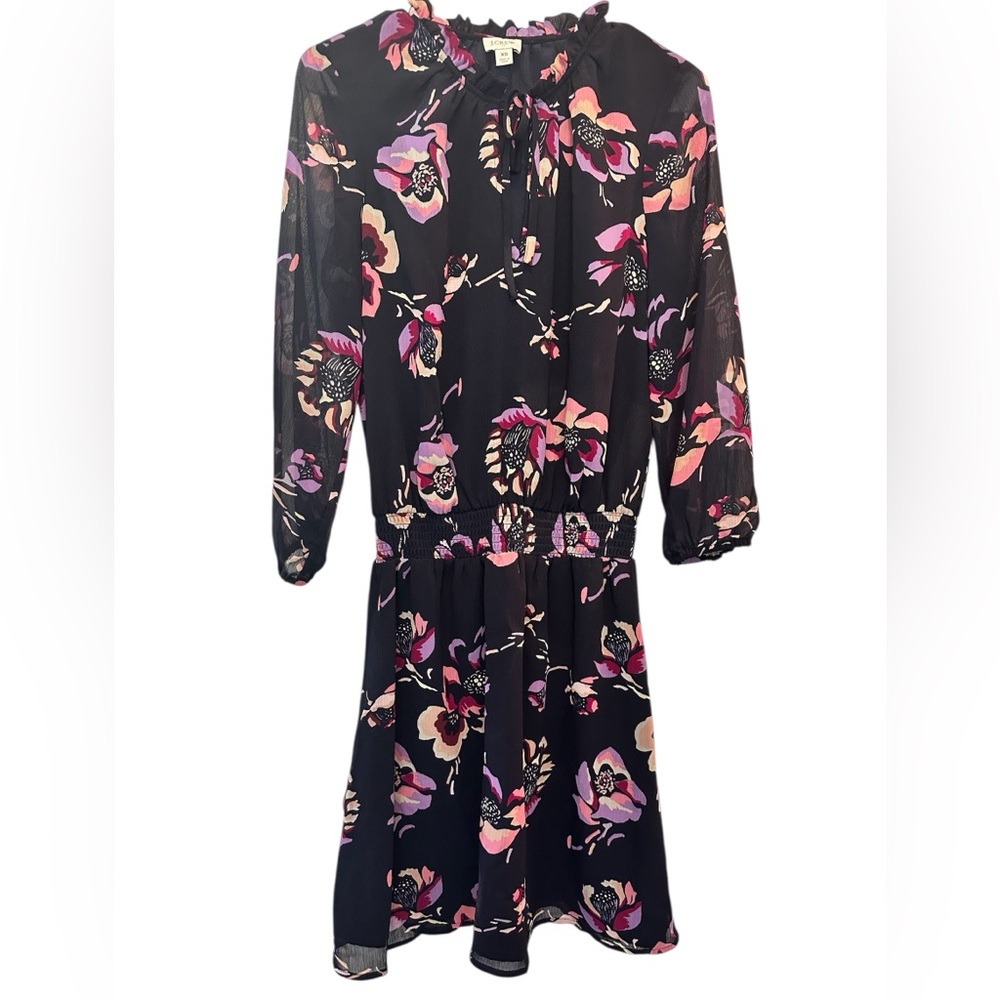 J. Crew navy floral dress size XS